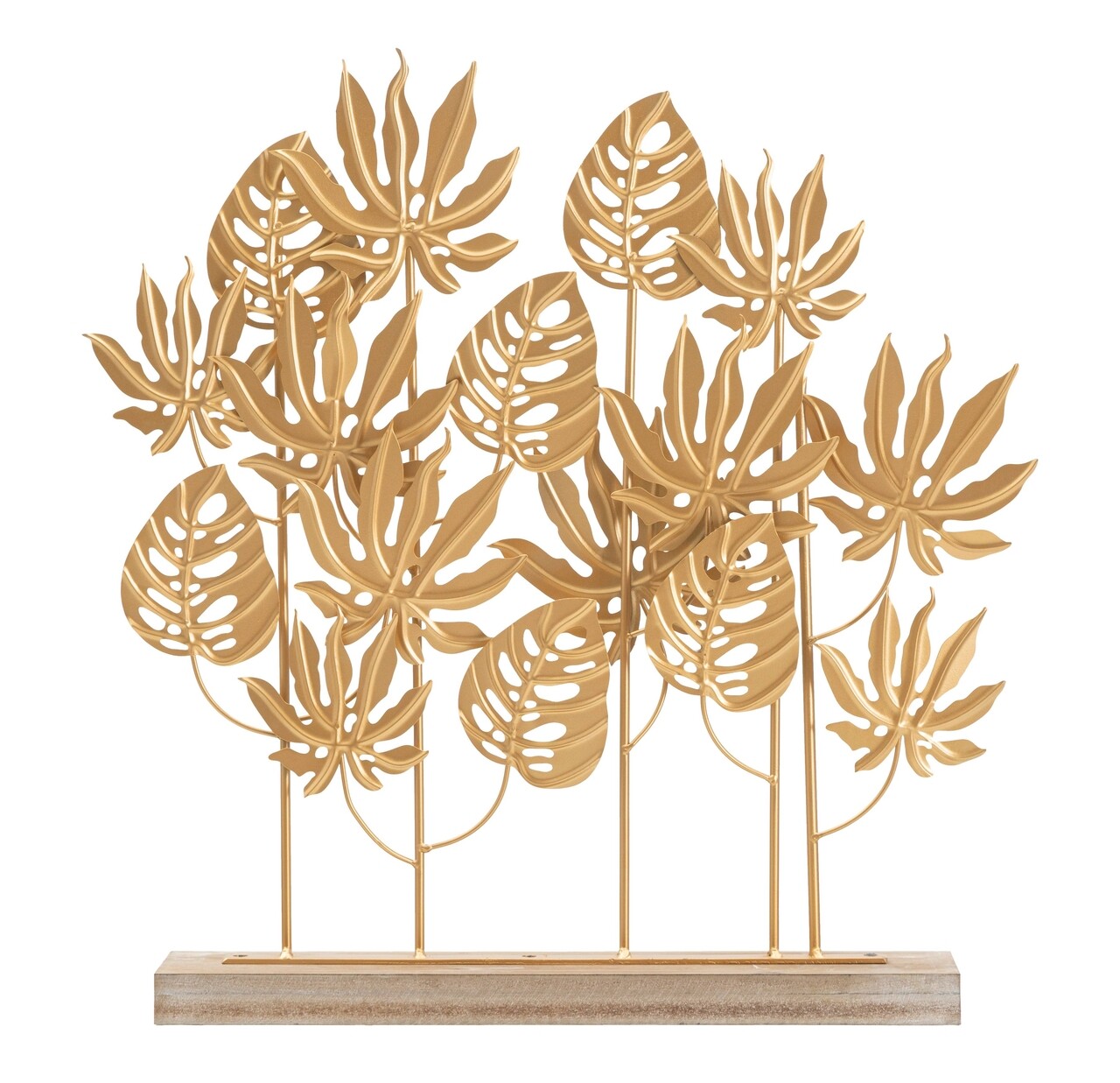 Decoratiune Palm, Mauro Ferretti, 56x10x57.5 cm, fier, auriu - imagine 7